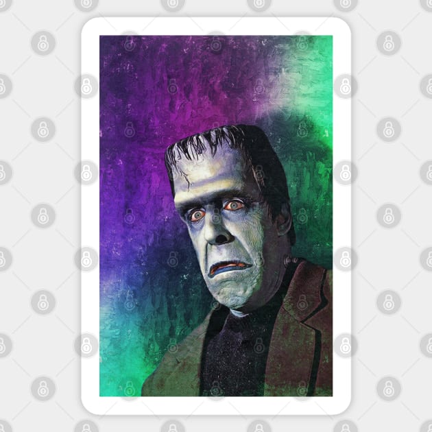 Herman Munster Sticker by UnlovelyFrankenstein